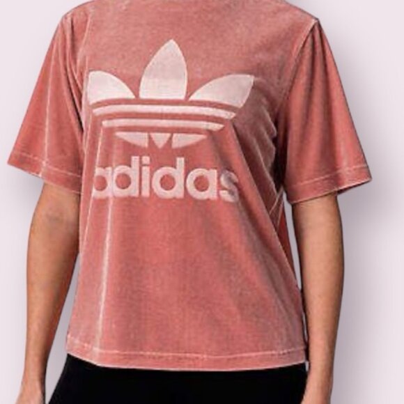 Adidas velvet material top size Large - Picture 3 of 11